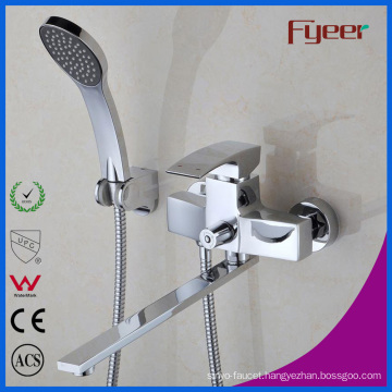 Fyeer Long Spout Bathroom Bath and Shower Mixer Faucet (QR1001D)